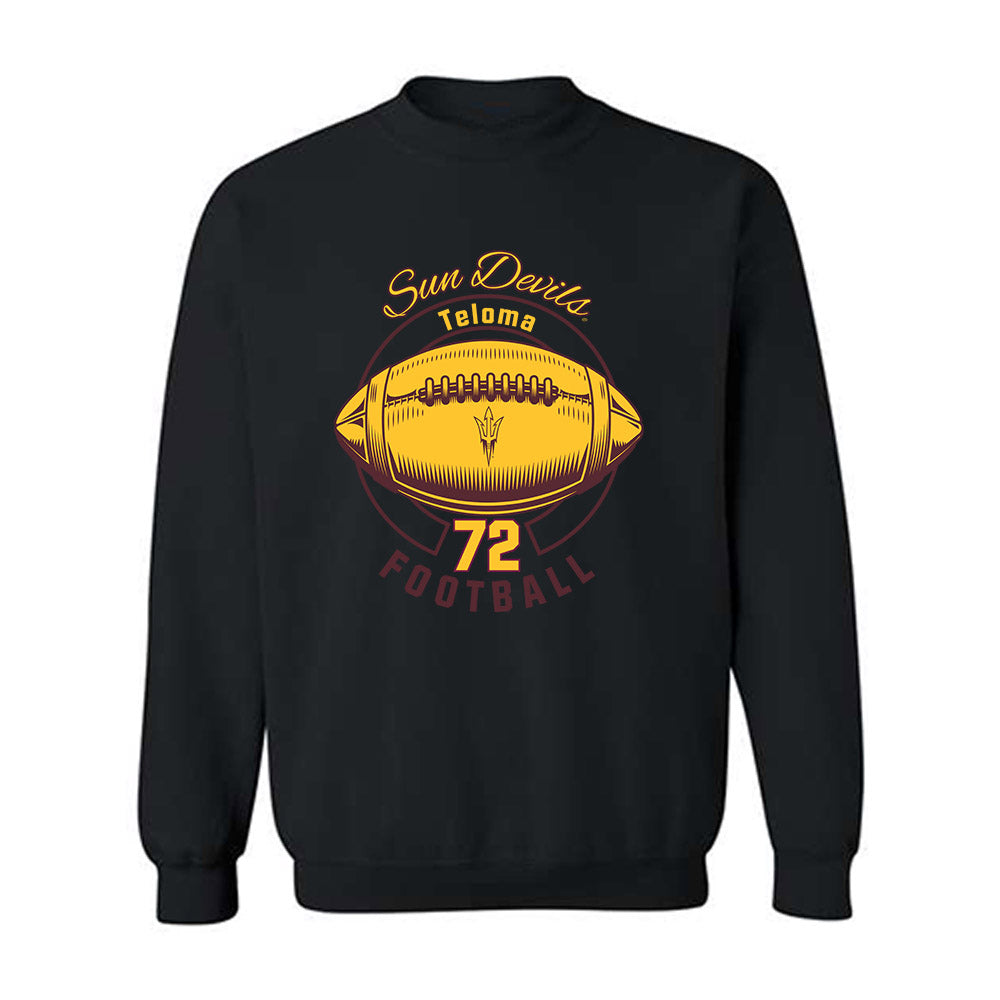 Arizona State - NCAA Football : Doughless Teloma - Classic Fashion Shersey Crewneck Sweatshirt-0