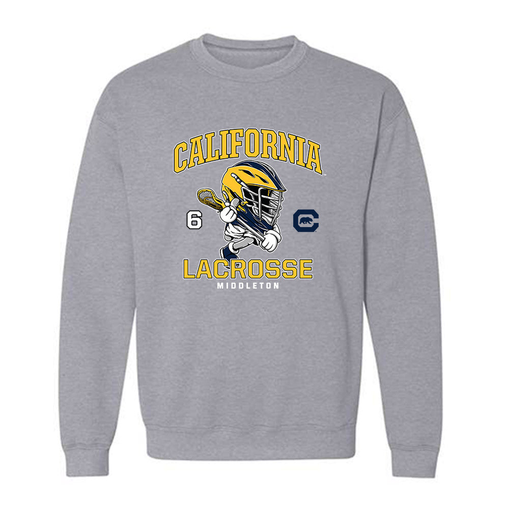 UC Berkeley - NCAA Women's Lacrosse : Jane Middleton - Fashion Shersey Crewneck Sweatshirt-0