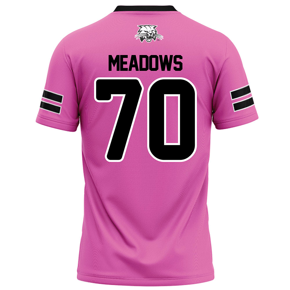 Ohio - NCAA Football : Brennan Meadows - Pink Football Jersey