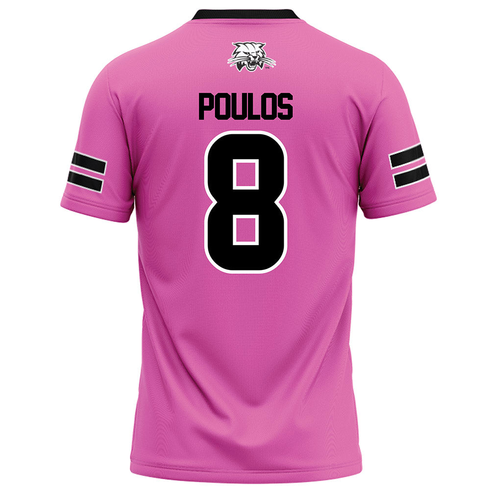 Ohio - NCAA Football : Nick Poulos - Pink Football Jersey