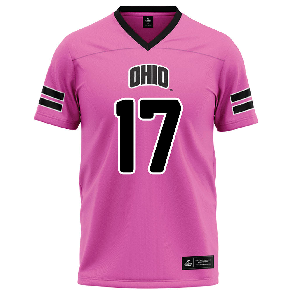 Ohio - NCAA Football : Caleb Chamberlin - Pink Football Jersey-0