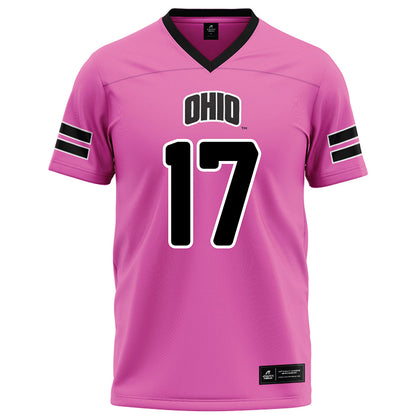 Ohio - NCAA Football : Caleb Chamberlin - Pink Football Jersey-0