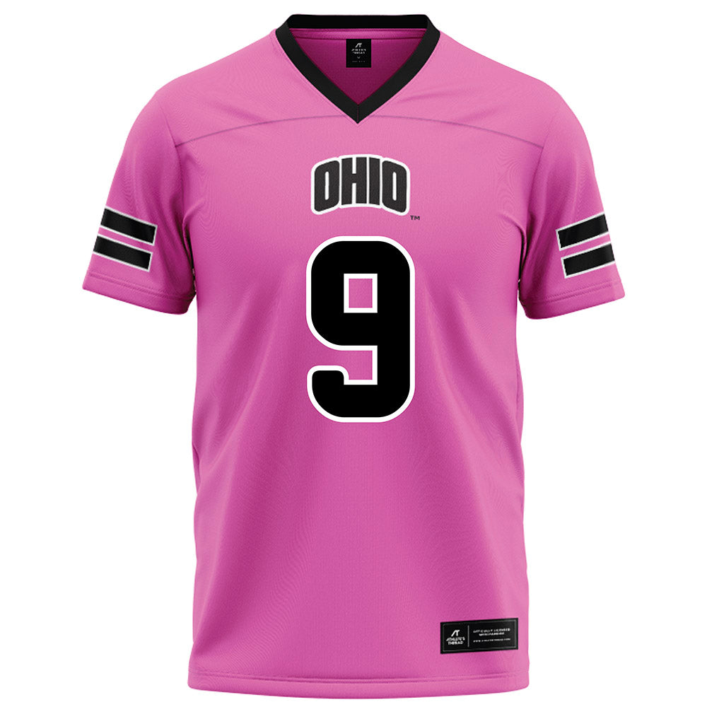 Ohio - NCAA Football : Blake Leake - Pink Football Jersey