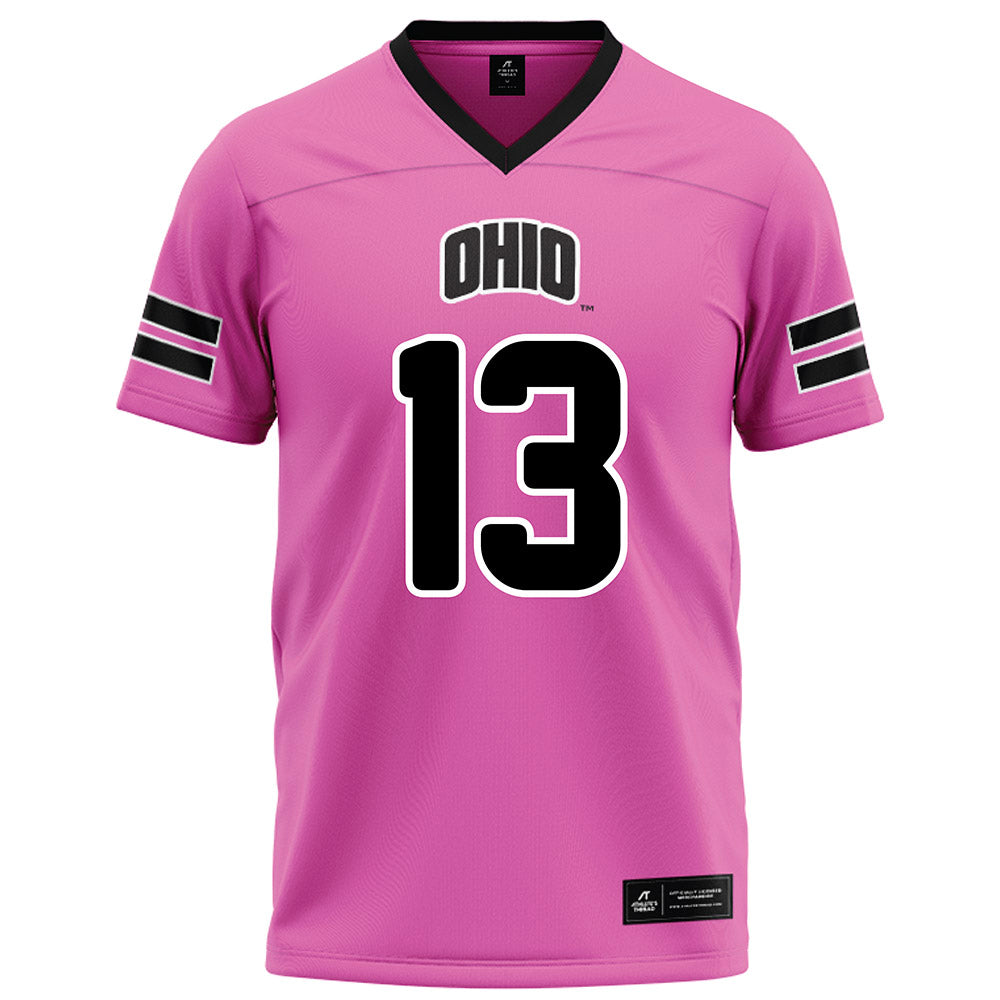 Ohio - NCAA Football : Parker Navarro - Pink Football Jersey-0