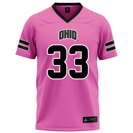 Ohio - NCAA Football : Jake Furtney - Pink Football Jersey-0