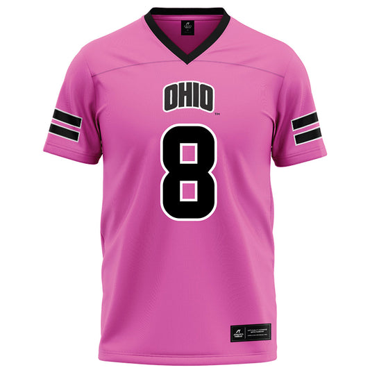 Ohio - NCAA Football : Nick Poulos - Pink Football Jersey