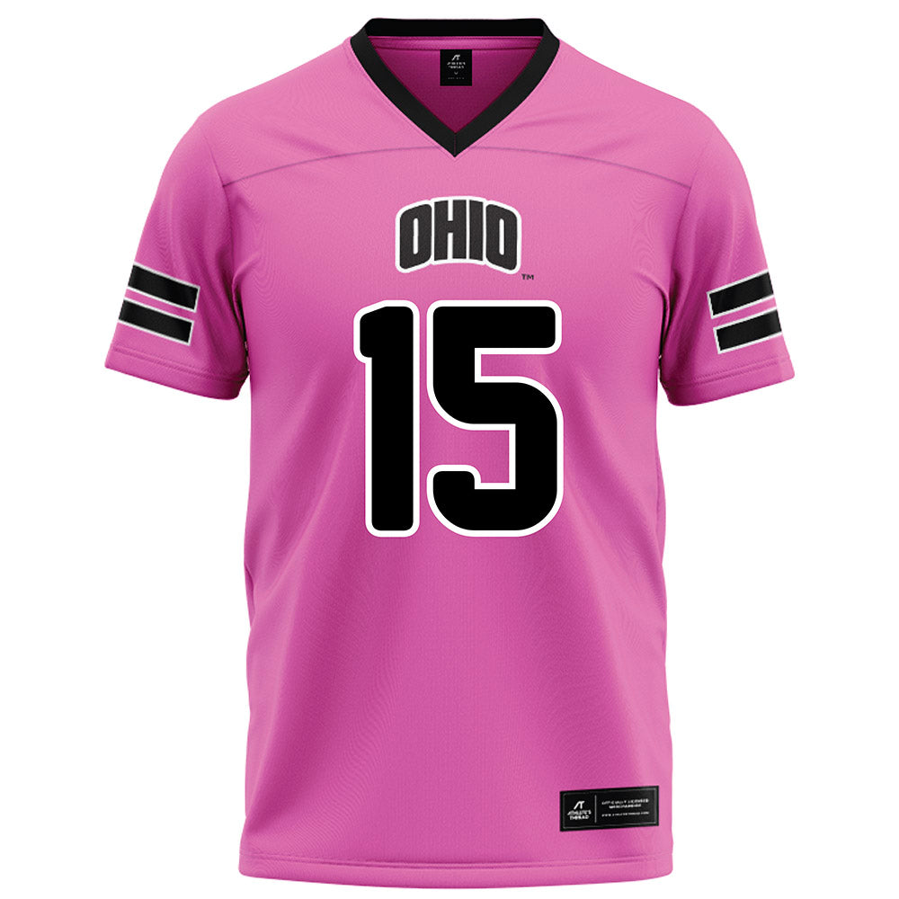 Ohio - NCAA Football : Anas Luqman - Pink Football Jersey-0
