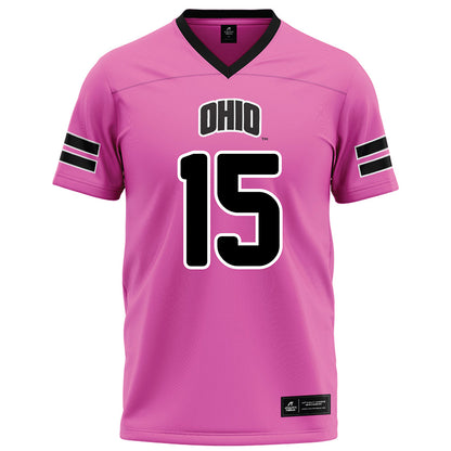 Ohio - NCAA Football : Anas Luqman - Pink Football Jersey-0