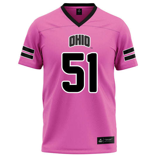 Ohio - NCAA Football : Davion Weatherspoon - Pink Football Jersey