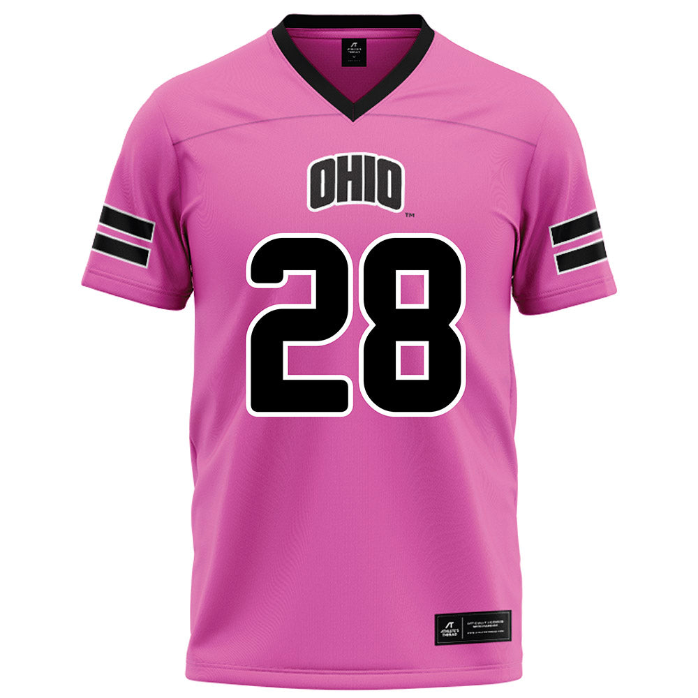Ohio - NCAA Football : Taliq Black - Pink Football Jersey-0