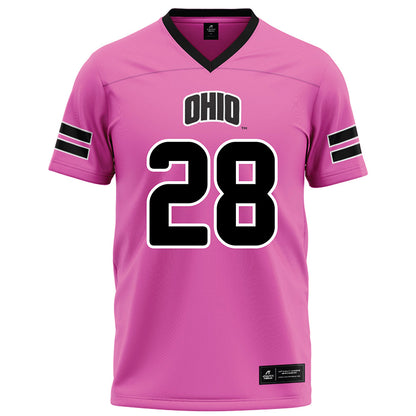 Ohio - NCAA Football : Taliq Black - Pink Football Jersey-0