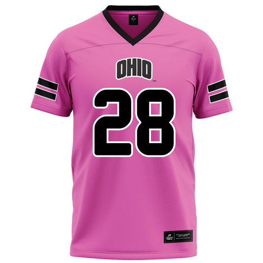 Ohio - NCAA Football : Taliq Black - Pink Football Jersey-0