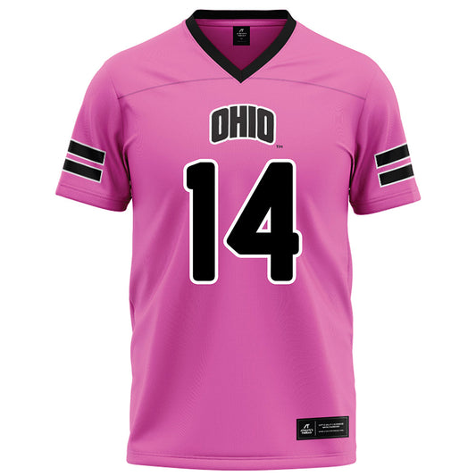 Ohio - NCAA Football : Ike Ackerman - Pink Football Jersey-0
