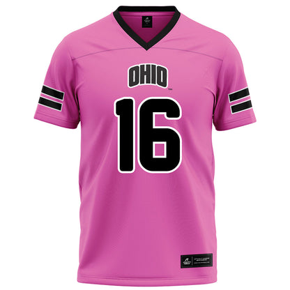 Ohio - NCAA Football : Matthew Papas - Pink Football Jersey-0