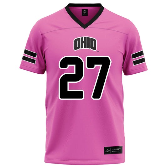 Ohio - NCAA Football : Jack Fries - Pink Football Jersey