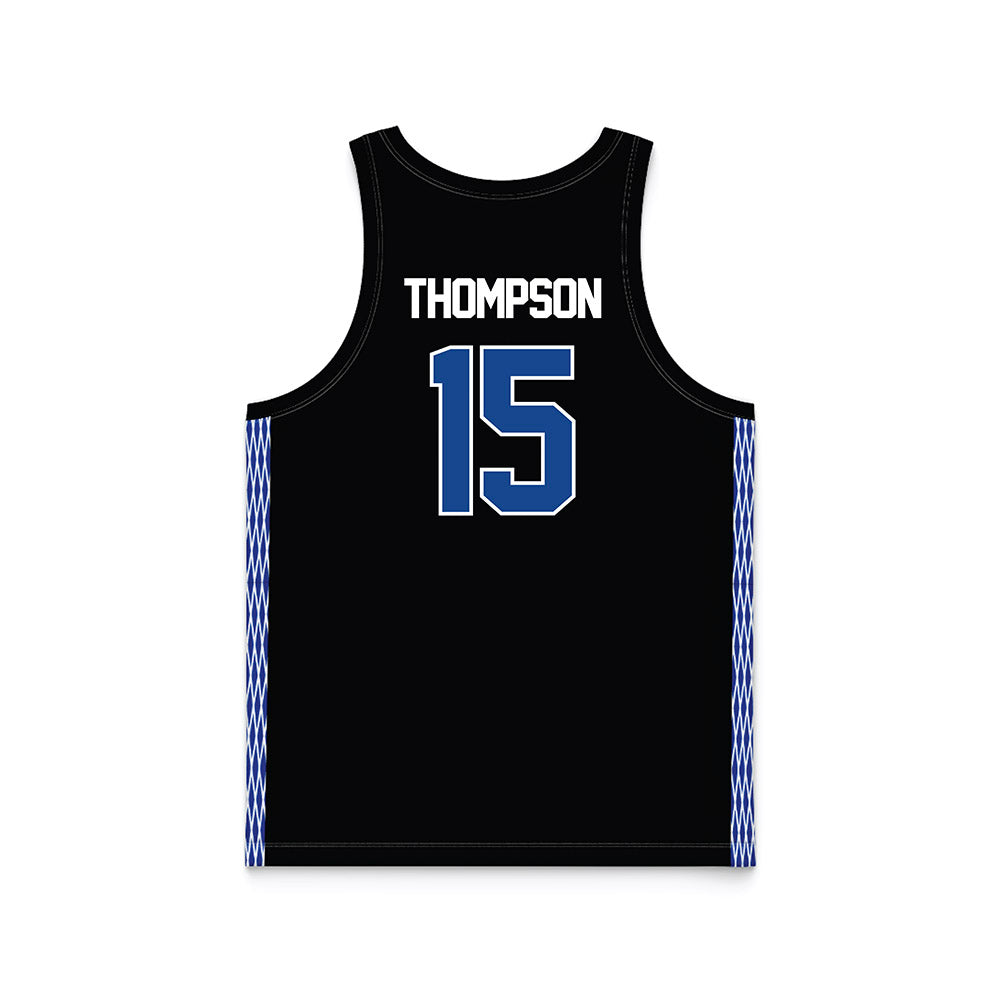 Grand Valley - NCAA Men's Basketball : Shamus Thompson - Black Basketball Jersey-1