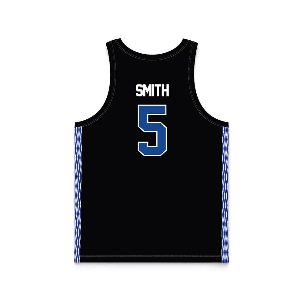 Grand Valley - NCAA Men's Basketball : Trevor Smith - Black Basketball Jersey-1