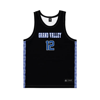 Grand Valley - NCAA Women's Basketball : Nicole Kamin - Black Basketball Jersey-0