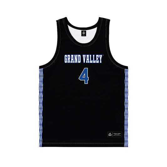 Grand Valley - NCAA Men's Basketball : Jalen Charity - Black Basketball Jersey-0