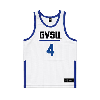 Grand Valley - NCAA Men's Basketball : Jalen Charity - White Basketball Jersey-0