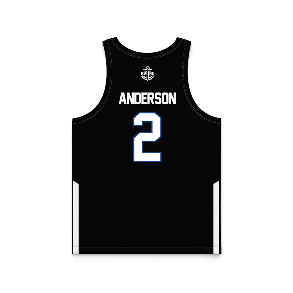 Grand Valley - NCAA Women's Basketball : Molly Anderson - Black Basketball Jersey-1