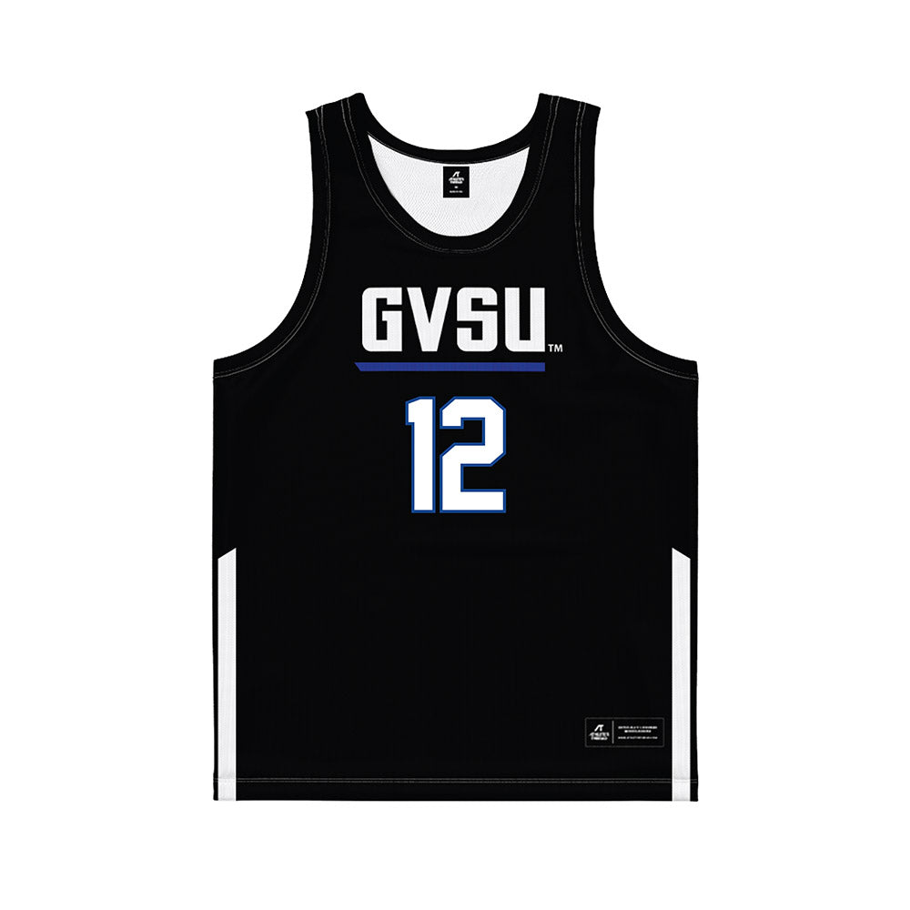 Grand Valley - NCAA Women's Basketball : Nicole Kamin - Black Basketball Jersey-0