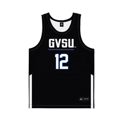 Grand Valley - NCAA Women's Basketball : Nicole Kamin - Black Basketball Jersey-0