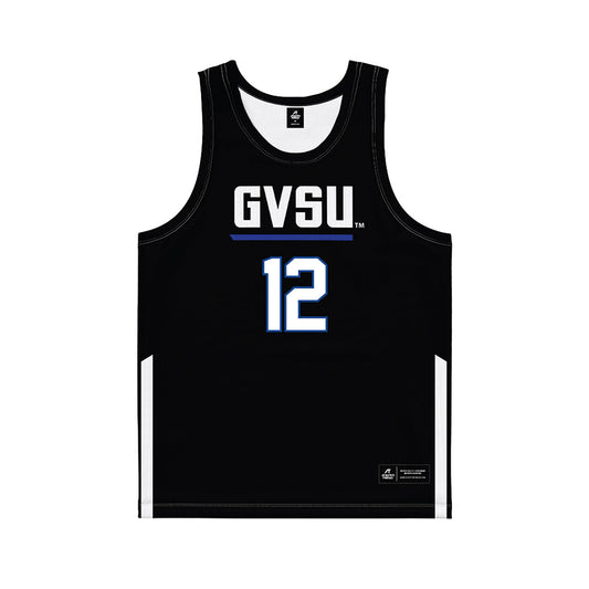 Grand Valley - NCAA Women's Basketball : Nicole Kamin - Black Basketball Jersey-0