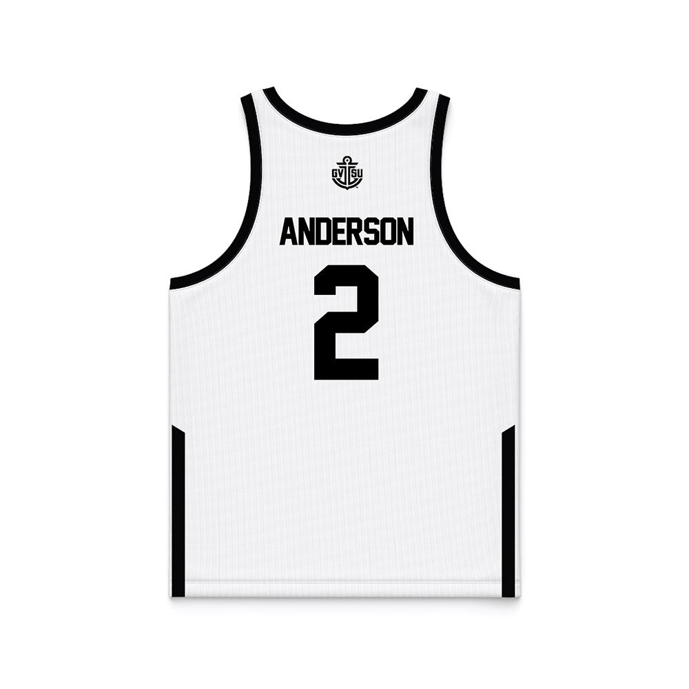Grand Valley - NCAA Women's Basketball : Molly Anderson - White Basketball Jersey-1