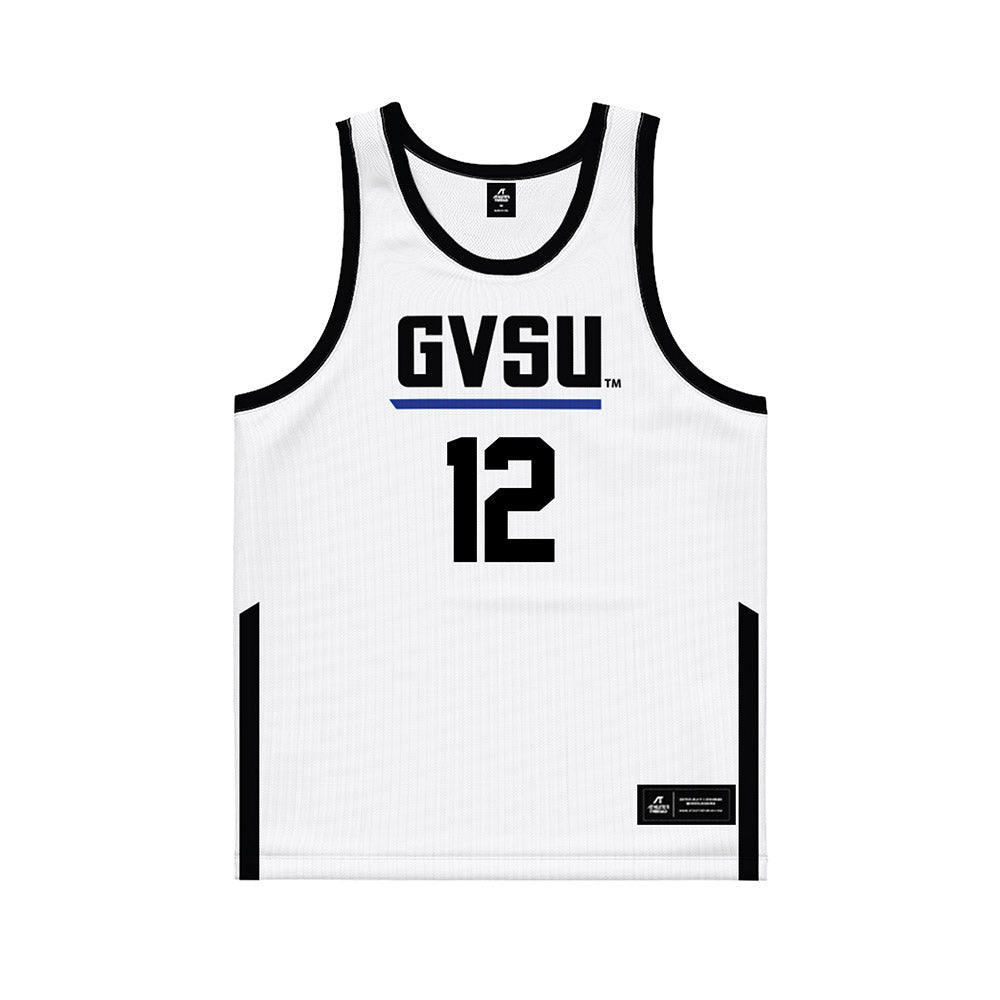 Grand Valley - NCAA Women's Basketball : Nicole Kamin - White Basketball Jersey-0