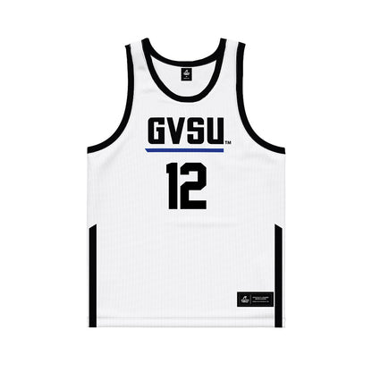 Grand Valley - NCAA Women's Basketball : Nicole Kamin - White Basketball Jersey-0
