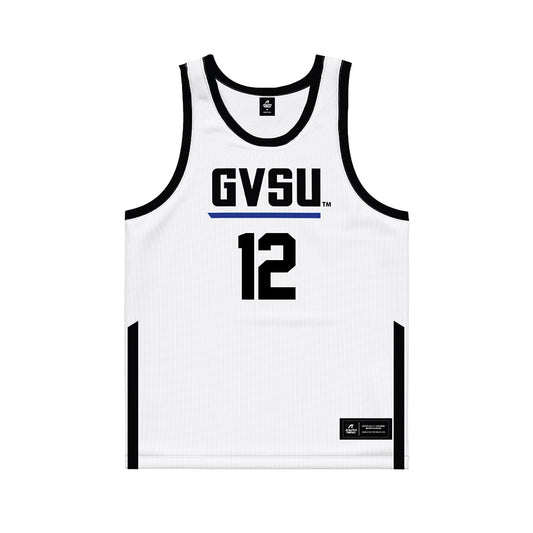 Grand Valley - NCAA Women's Basketball : Nicole Kamin - White Basketball Jersey-0