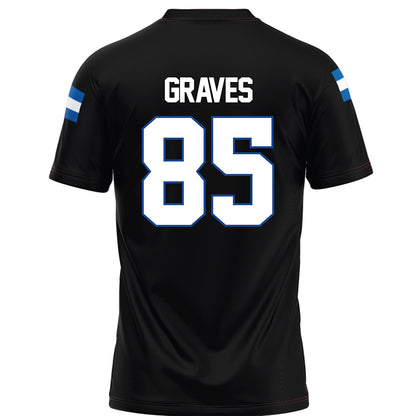Grand Valley - NCAA Football : Eli Graves - Black Football Jersey-1