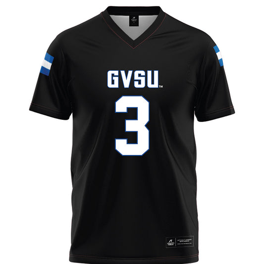 Grand Valley - NCAA Football : Donovan Johnson - Black Football Jersey-0