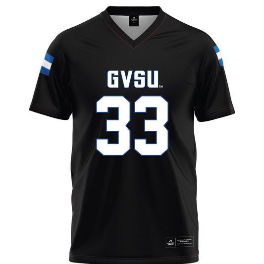 Grand Valley - NCAA Football : David Holloman - Black Football Jersey