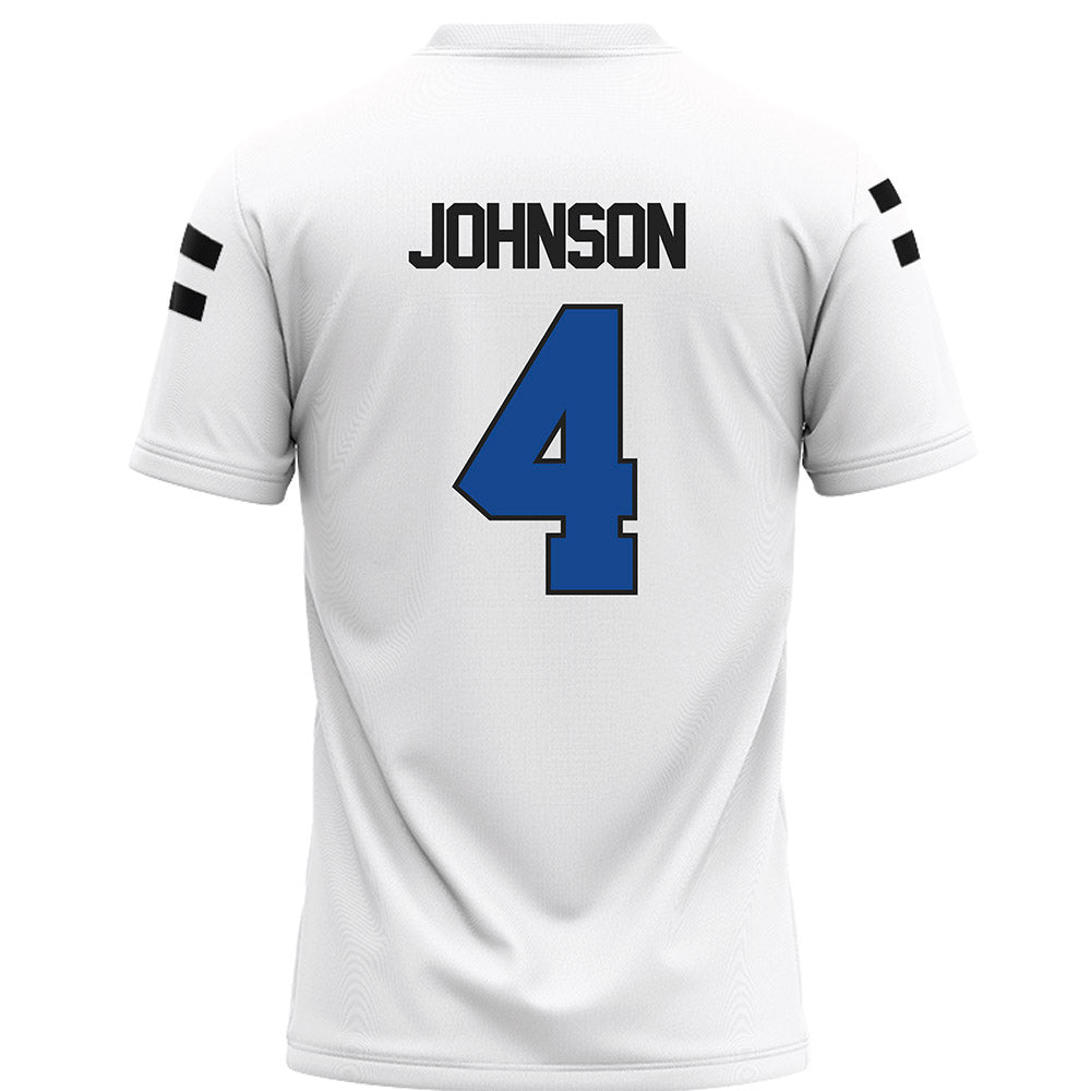 Grand Valley - NCAA Football : Darrell Johnson - White Football Jersey-1