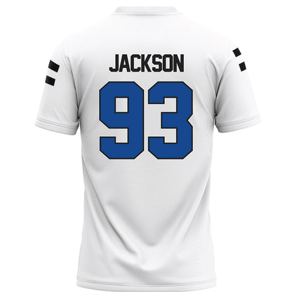 Grand Valley - NCAA Football : Ronald Jackson - White Football Jersey-1