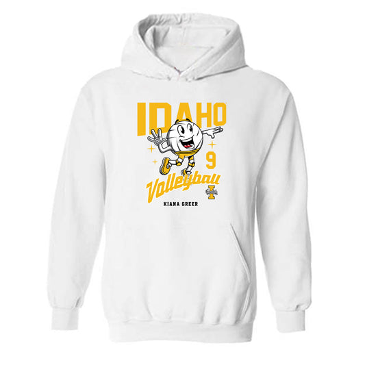 Idaho - NCAA Women's Volleyball : Kiana Greer - Fashion Shersey Hooded Sweatshirt-0