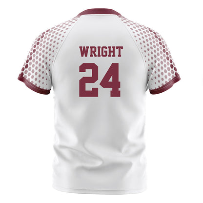 UMass - NCAA Men's Soccer : Braeden Wright - White Soccer Jersey