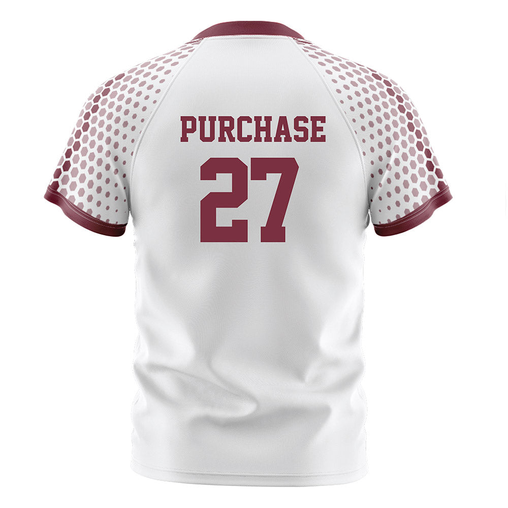 UMass - NCAA Men's Soccer : Layton Purchase - White Soccer Jersey