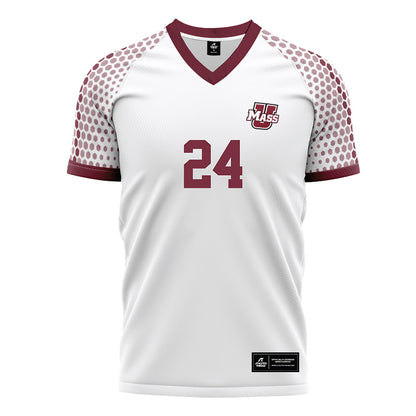 UMass - NCAA Men's Soccer : Braeden Wright - White Soccer Jersey