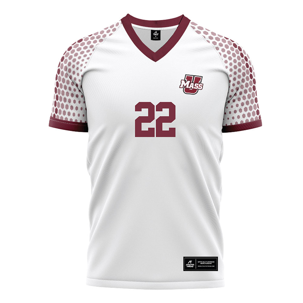 UMass - NCAA Men's Soccer : Alex Brown - White Soccer Jersey-0