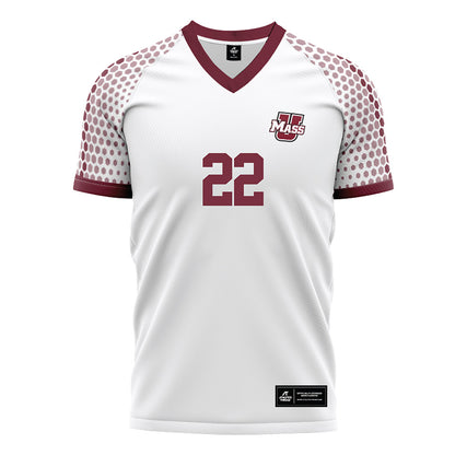UMass - NCAA Men's Soccer : Alex Brown - White Soccer Jersey-0