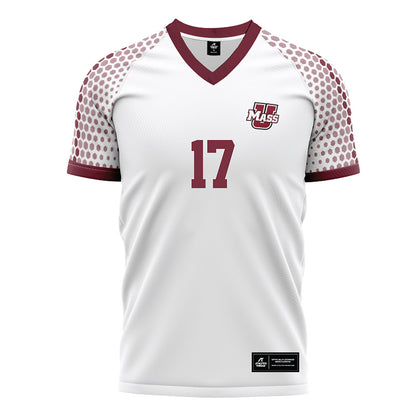 UMass - NCAA Men's Soccer : Braeden Wright - White Soccer Jersey-0