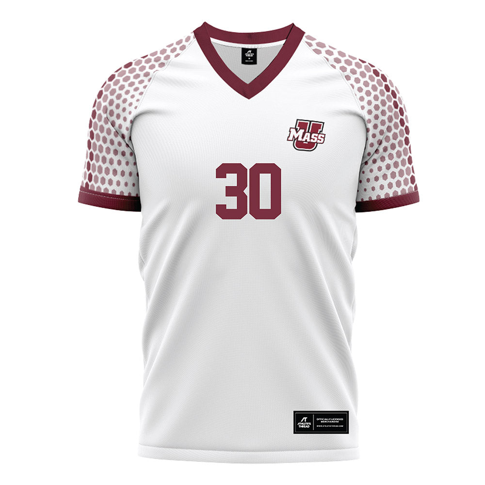 UMass - NCAA Men's Soccer : Lance McGrane - White Soccer Jersey