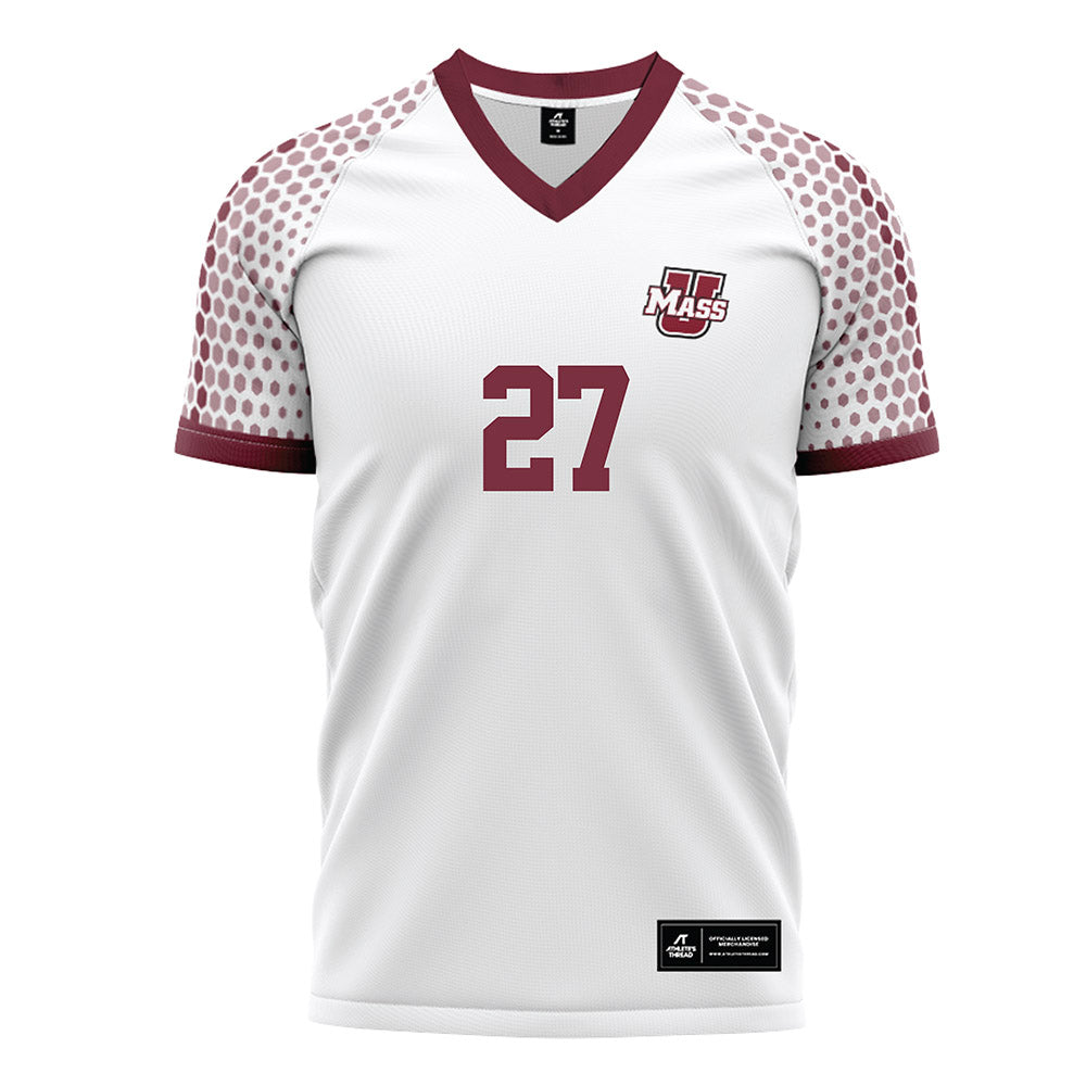 UMass - NCAA Men's Soccer : Layton Purchase - White Soccer Jersey