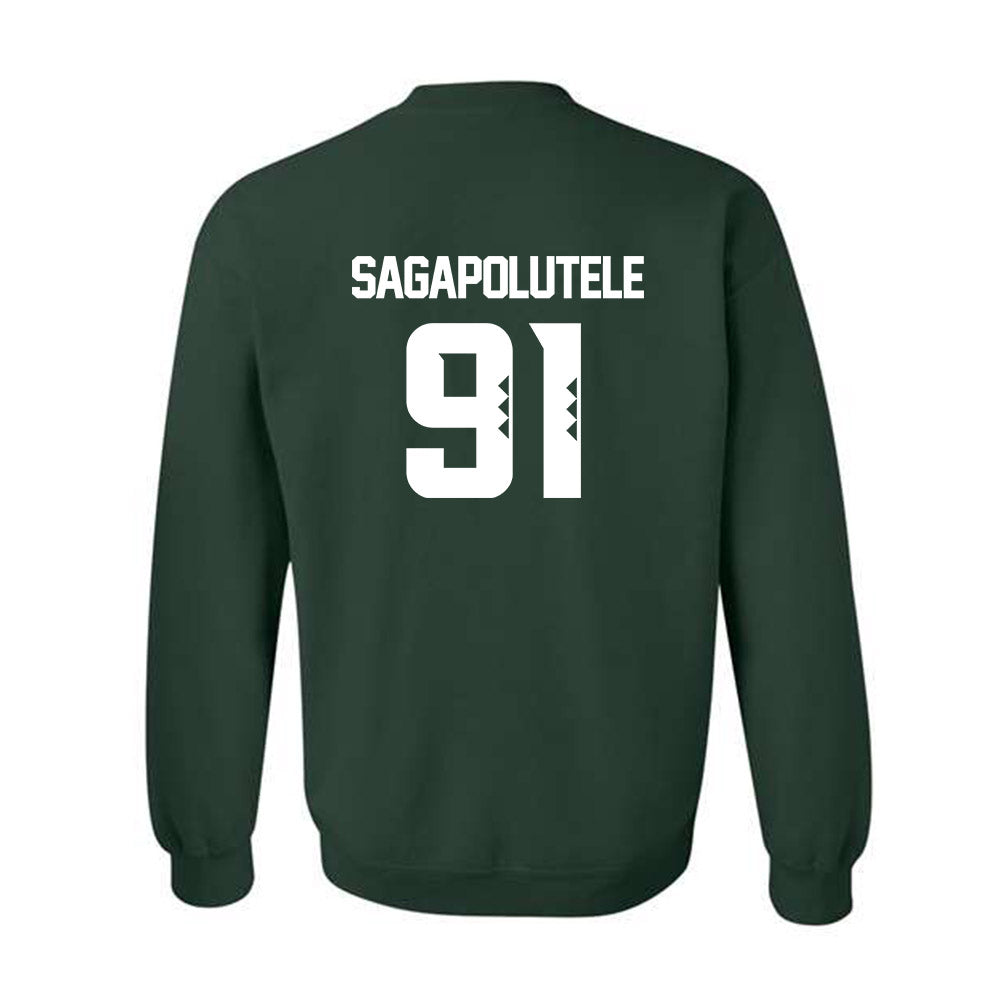 Hawaii - NCAA Football : Joshua Sagapolutele - Classic Shersey Crewneck Sweatshirt-1