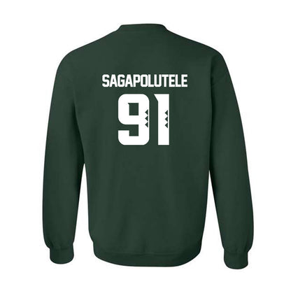 Hawaii - NCAA Football : Joshua Sagapolutele - Classic Shersey Crewneck Sweatshirt-1