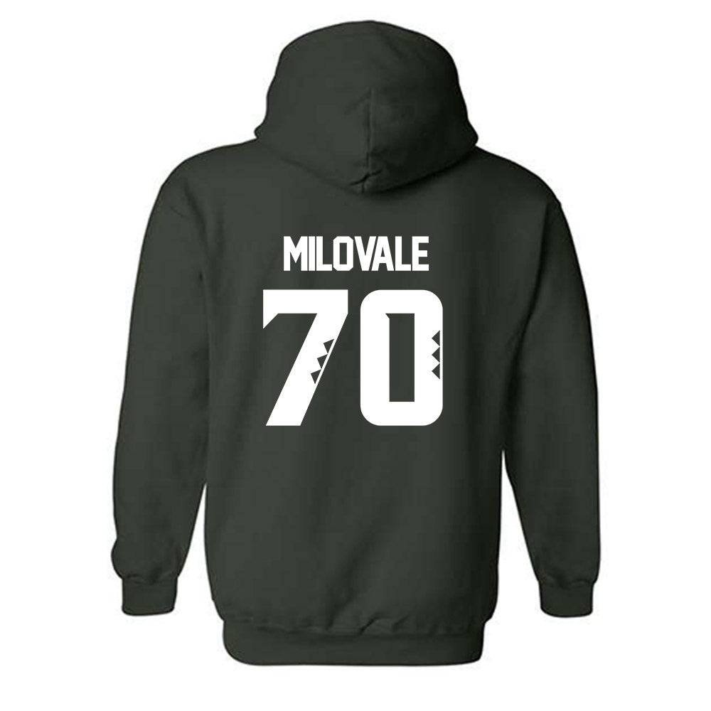 Hawaii - NCAA Football : James Milovale - Classic Shersey Hooded Sweatshirt-1