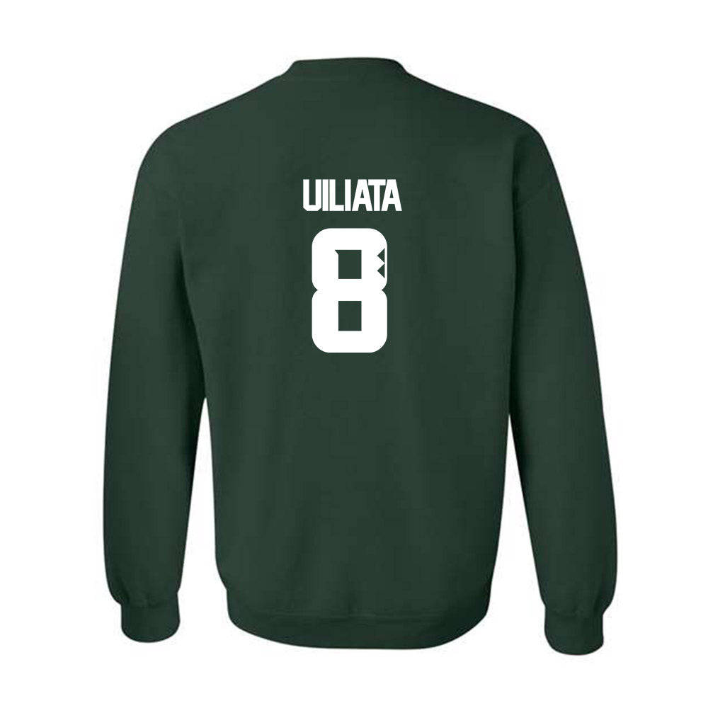 Hawaii - NCAA Football : Liatama Uiliata - Classic Shersey Crewneck Sweatshirt-1